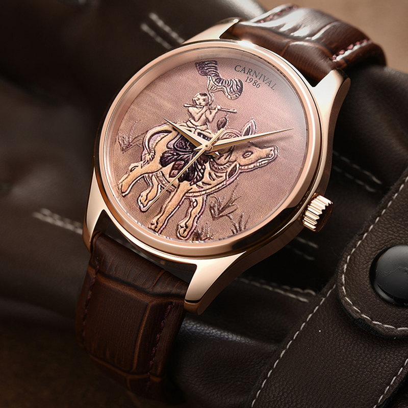 Zodiac Luxury Watch - CARNIVAL Brand Fashion Zodiac ox Rose