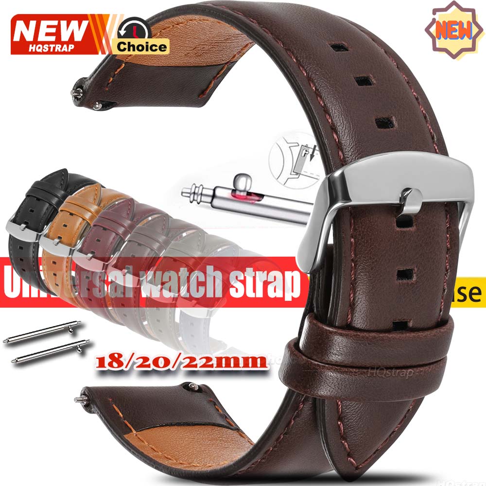 Luxury Watch Class - New 18/20/22/24mm Black Brown Genuine Cowhide