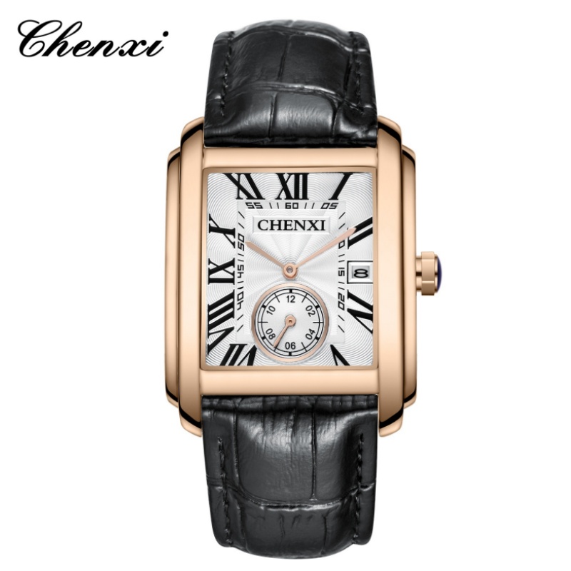 Luxury Watch Investment - CHENXI 8216 Fashion Classic Square Brown
