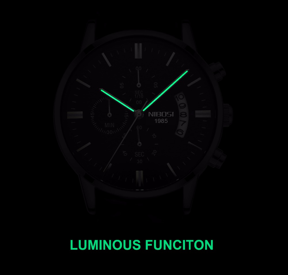 NIBOSI Stainless Steel Black Q - Luxury Watch Investment recension och pris