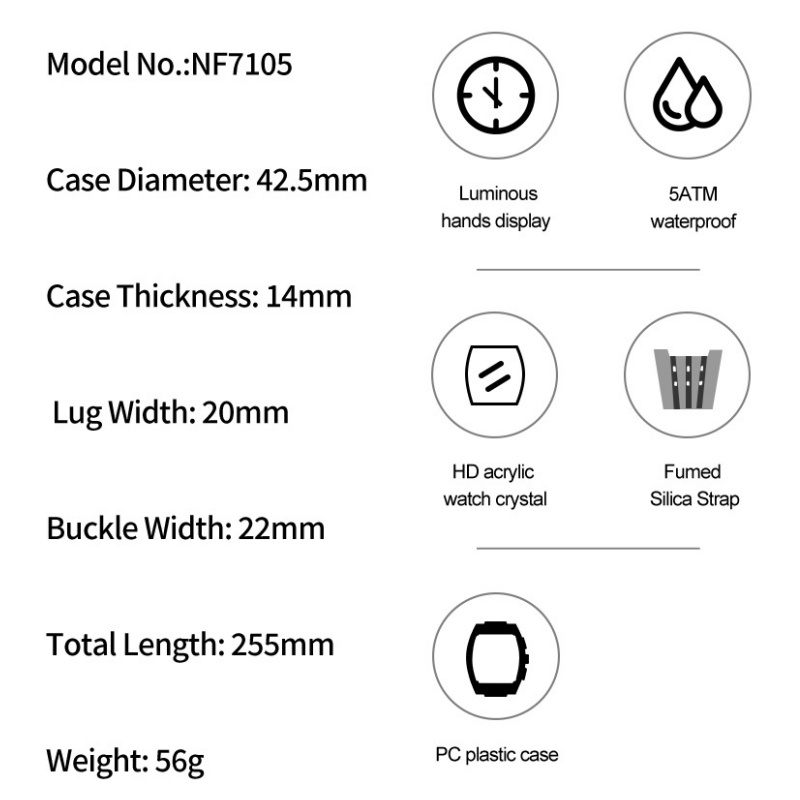 NAVIFORCE Man's Watch 5ATM Wat - Luxury Watch Strap recension och pris