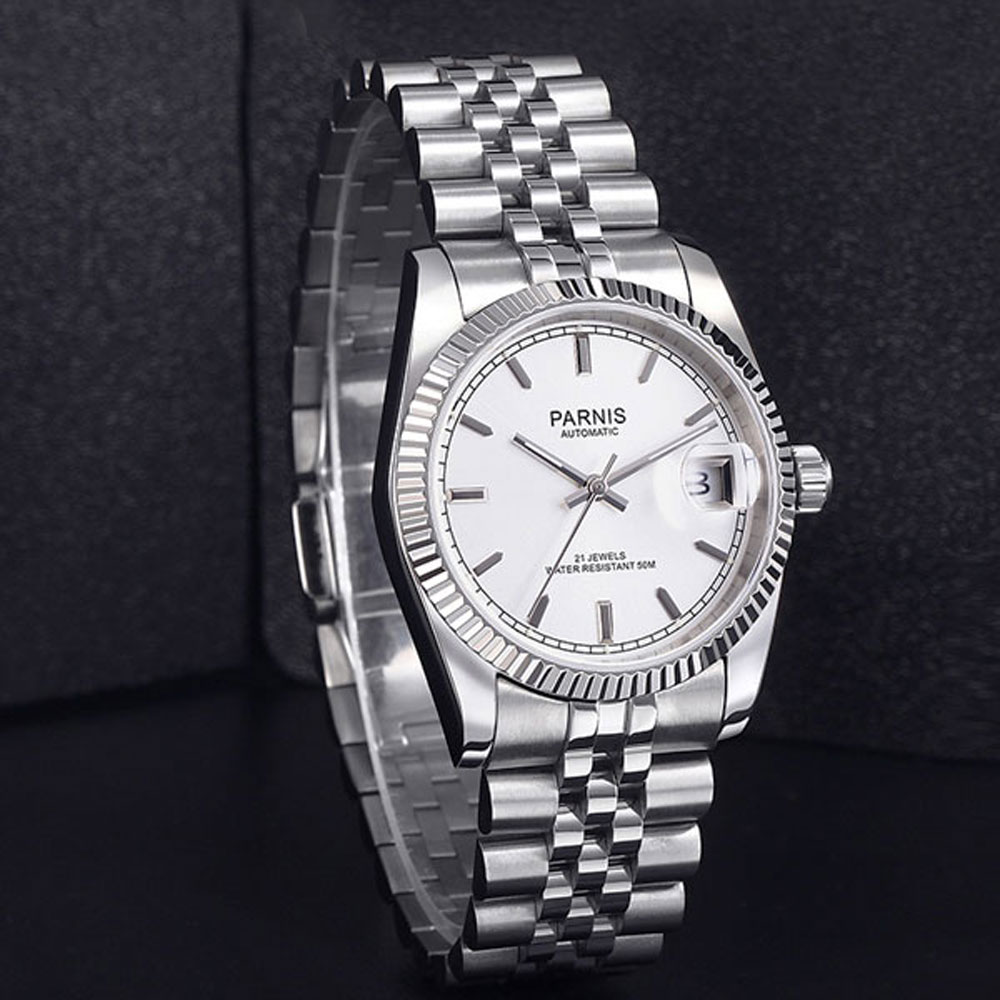 Parnis 36mm Mens Automatic Wat - Luxury Watch Gold And Black recension och pris