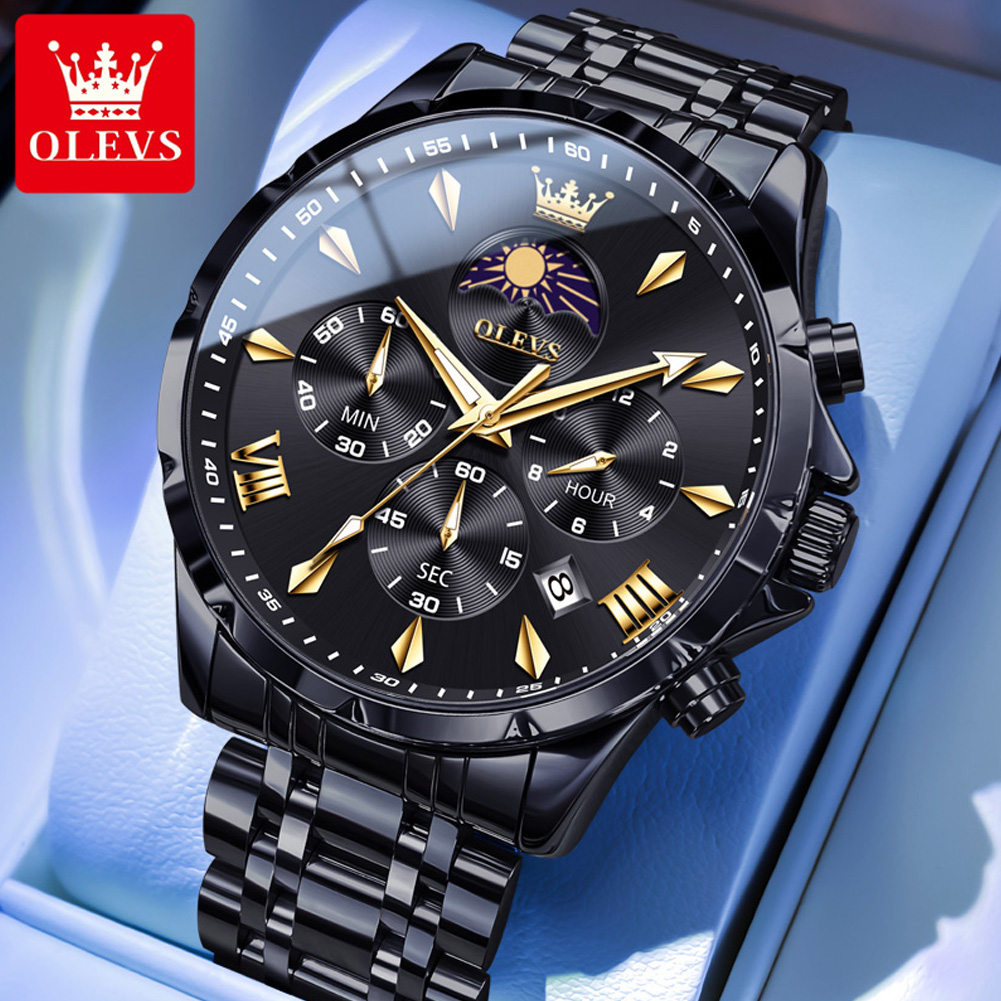 OLEVS 3653 Brand Moon Phase Ca - Luxury Watch Investment recension och pris