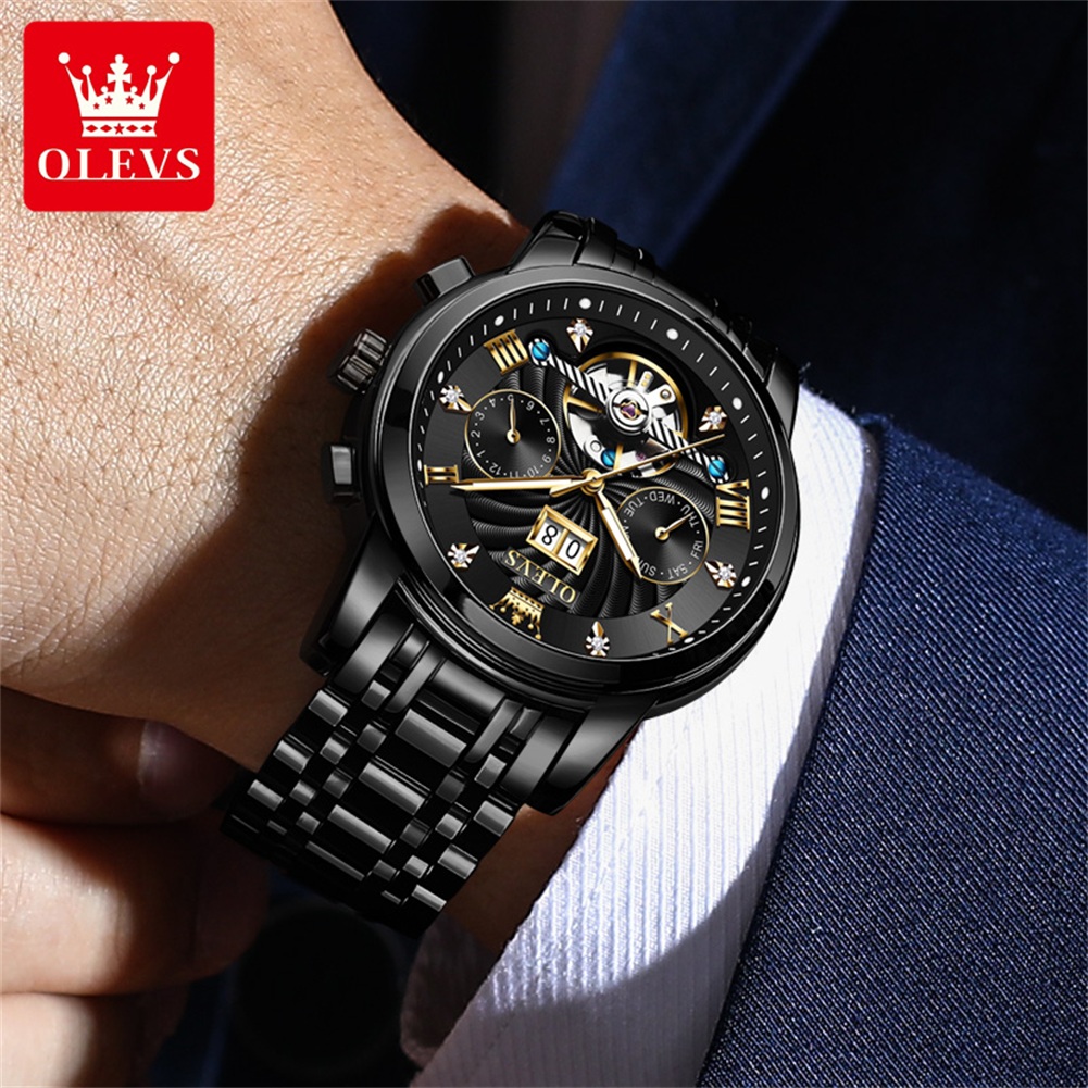 OLEVS Classic Men's Watches To - Chronograph Flyback Watch recension och pris
