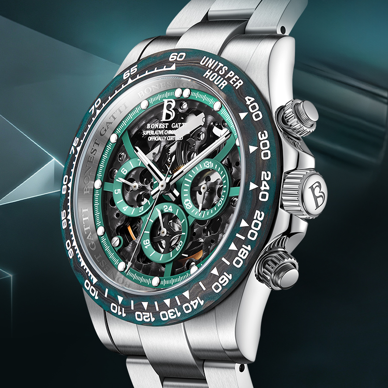BONEST GATTI Men Watch Automat - Chronograph Flyback Watch recension och pris
