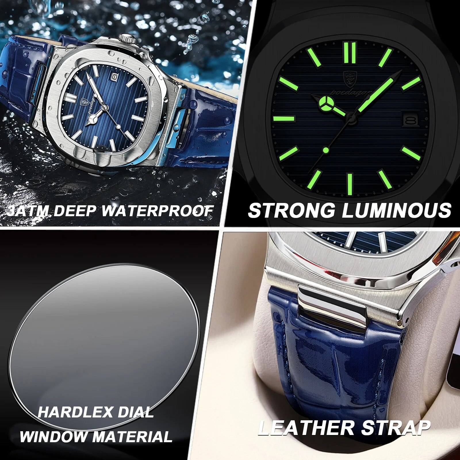 POEDAGAR Top Luxury Square Man - Luxury Watch Audemars Piguet recension och pris