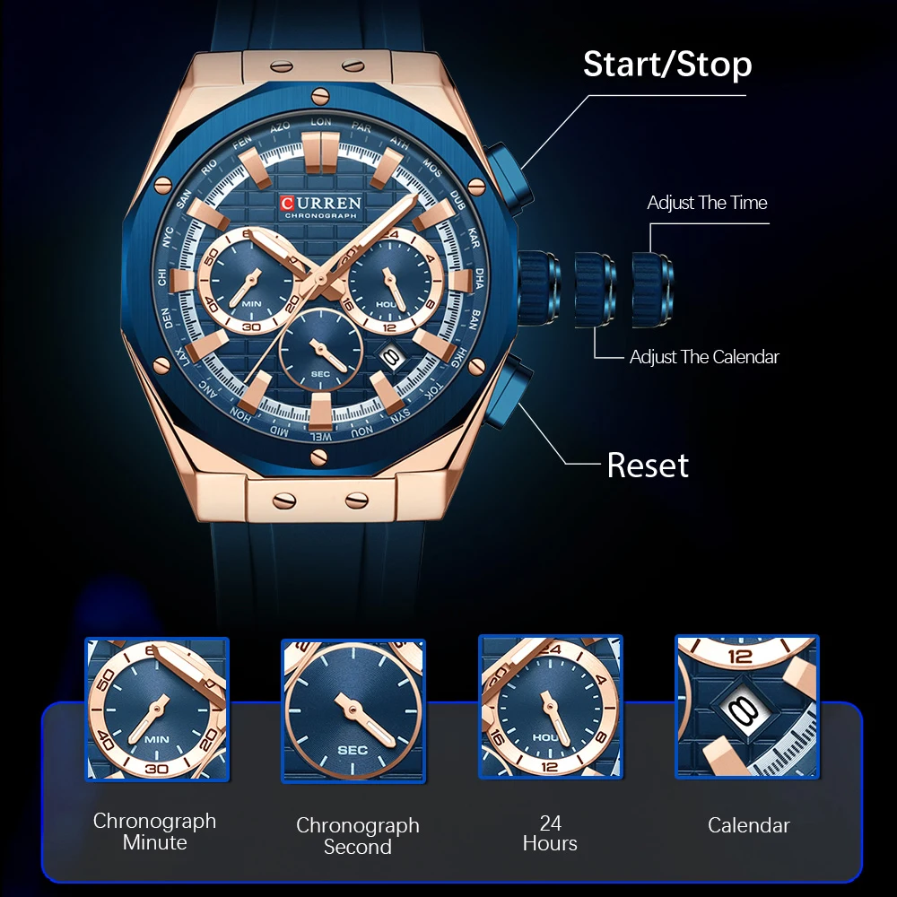 CURREN Luxury Brand High Quali - Luxury Watch Audemars Piguet recension och pris