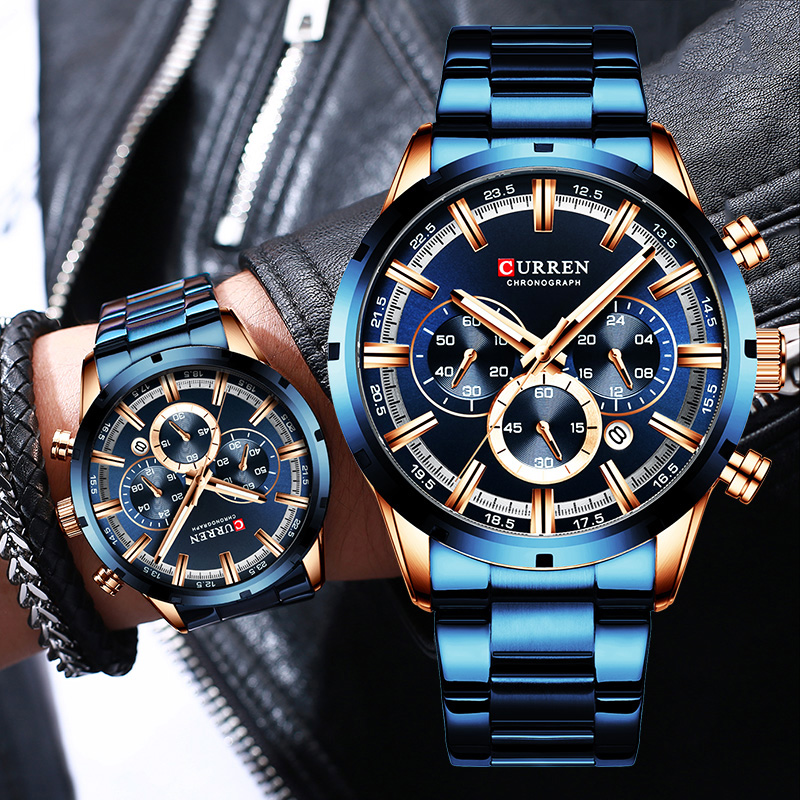 Curren Men's Watch Blue Dial S - Luxury Watch Audemars Piguet recension och pris