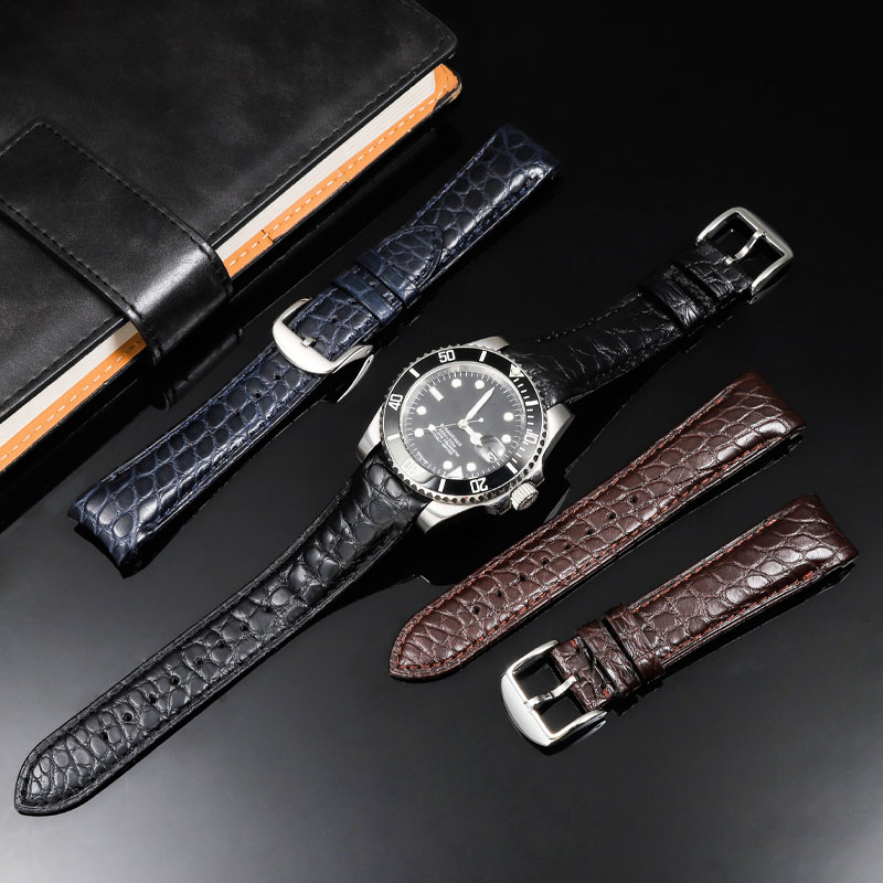 20mm 22mm Curved Crocodile Ski - Luxury Watch Class recension och pris