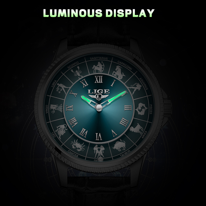 LIGE Zodiac Men Watch Top Bran - Zodiac Luxury Watch recension och pris
